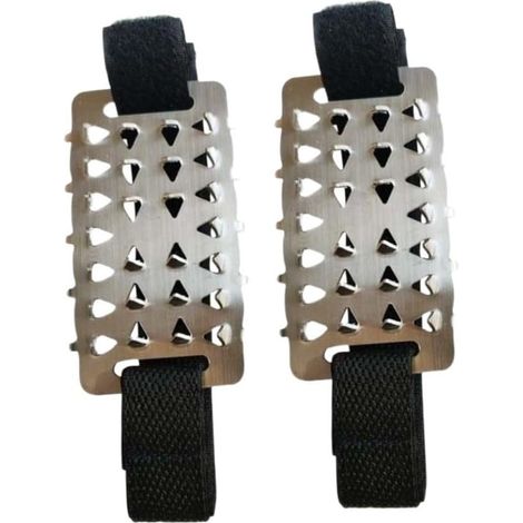 Crampons à glace d'extérieur à 26 dents avec pointes en acier offrant une excellente adhérence sur les surfaces glissantes, ajustement réglable adapté pour la randonnée et l'alpinisme (1/5)