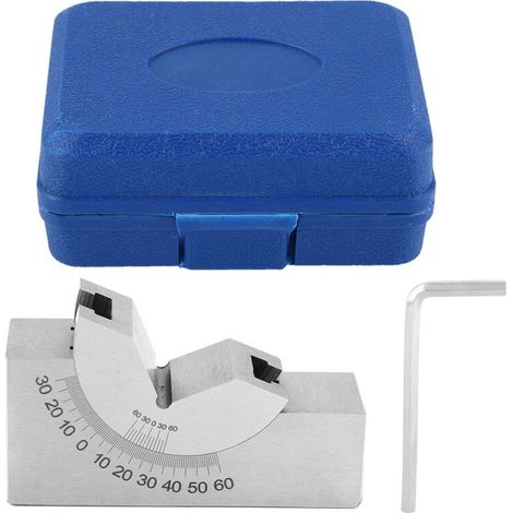 Bloc de fraisage en V à angle micro-réglable de précision en acier à outils AP25 75x25x36 (1/5)