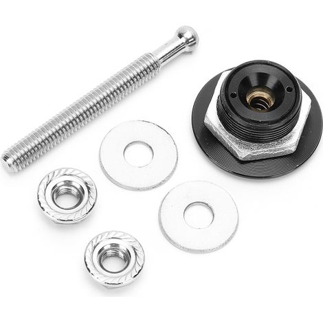 30 mm / 1,2 Zoll Universal-Druckknopf-Schnellverschluss für Motorhaube, Motorhaubenverriegelung, Schwarz (1/5)