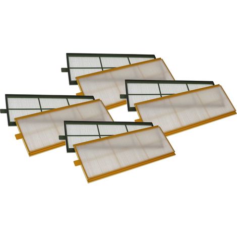 vhbw Filterset kompatibel mit Zehnder ComfoAir 550 Lüftungsgerät - Luftfilter G4 / F7 (8 Stück), 50 x 16 x 1 cm, Weiß / Gelb / Grün