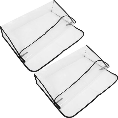 Lot de 2 Housses de Chaise en PVC Transparentes, Protection Imperméable pour Dossier de Fauteuil de Barbier, Facile à Nettoyer, pour Salon de Coiffure (1/5)
