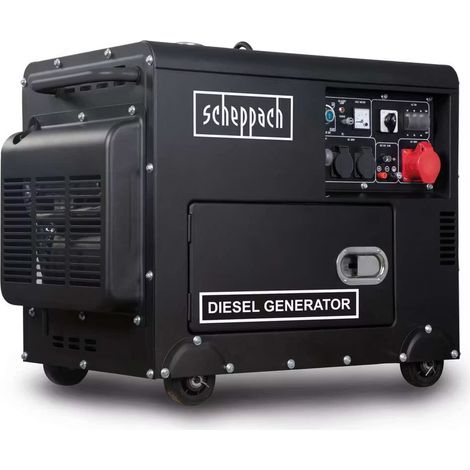 Generatore di corrente diesel 5000w 7.7 hp DPG5200-BE scheppach black