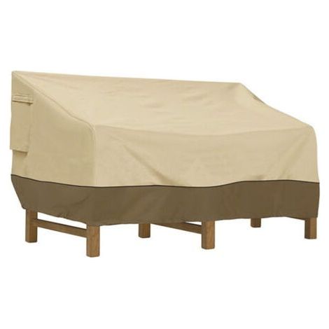 Bench Protector Cover, Waterproof Oxford Fabric Garden Bench Cover, Outdoor Bench Cover, UV Protection, Windproof Sofa Cover - Off-White 210D: 147 × 83 × 79 cm (1/4)