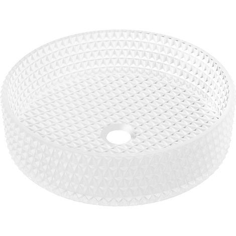Mexen Aura lavabo in vetro da appoggio 39 x 39 cm, vetro opaco - 24013930 (1/5)
