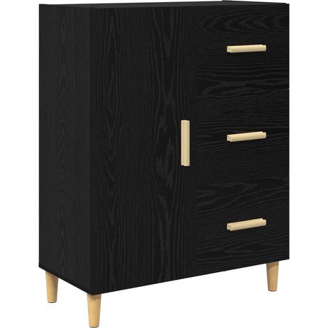 Vitrina Roble negro 34 x 69.5 x 90 cm Madera contrachapada vidaXL