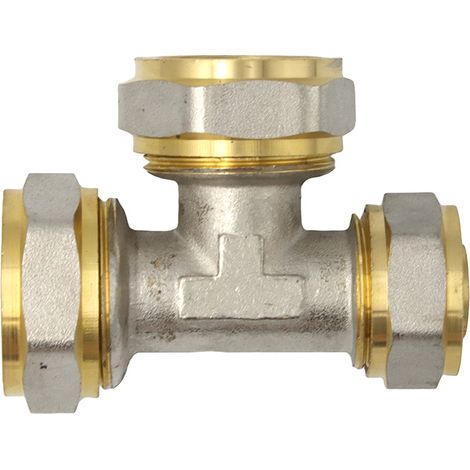 Klemmring Schraubfitting T-Stück reduziert 26x26x20 mm Verbundrohr (1/5)