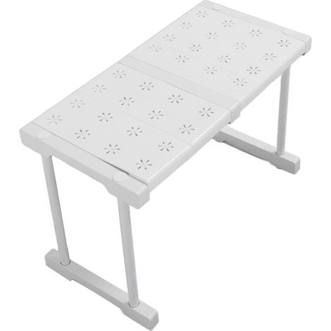 Étagère extensible empilable supportant une charge de 55 kg (121 lb) avec séparateur pour rangement, pour placard, armoire, longueur 37 à 48 cm (14,6 à 18,9 po). (1/5)