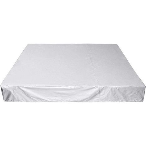 Housse de Protection pour Spa, Bain à Remous, Piscine, Baignoire, Couverture de Spa en Tissu Oxford pour Jardin Extérieur, Anti-poussière,Imperméable à l'eau,Anti-UV,argent 21821830cm (1/5)