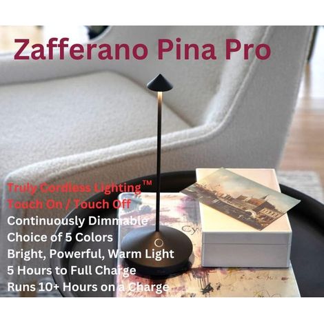 Lampe de Table Rechargeable et Sans Fil avec Contrôle Tactile, Convient pour le Salon et l'Extérieur, Dimmer, 2700 K, Hauteur 29 cm, Couleur Corten