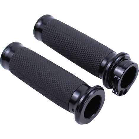 Lenkergriffe aus Gummi, Motorrad-Lenkergriffe, 1 Zoll (25 mm), schwarz, links und rechts, passend für Harley Touring Dyna, Softail, Sportster 883 und Harley Davidson Sportster 1200 XL (1/5)