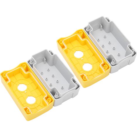 2 kits boîtier bouton poussoir coffret commande étanche 2 trous ABS PC pour machine (1/5)