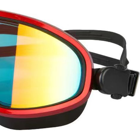 Lunettes de natation antibuée, étanches, grande monture, transparentes, élégantes, pour hommes et femmes, finition électroplaquée rouge (1/5)
