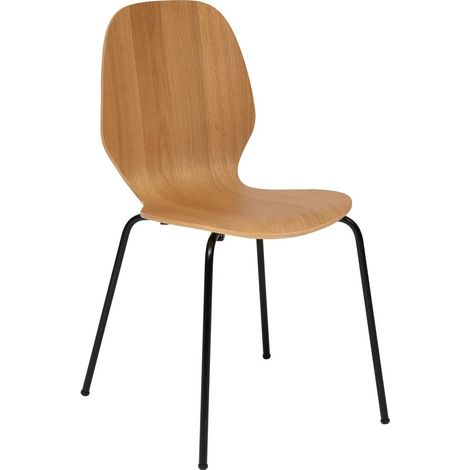 Silla Ouro de hevea y roble - Atmosphera créateur d'intérieur