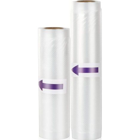 2 Rouleaux Sac Sous Vide Alimentaire 20x500cm + 28x500cm, Rouleau De Mise Sous Vide Pour Machine Sous Vide Et La Conservation Des Aliments Et La Cuisson,Sans Bpa (1/5)