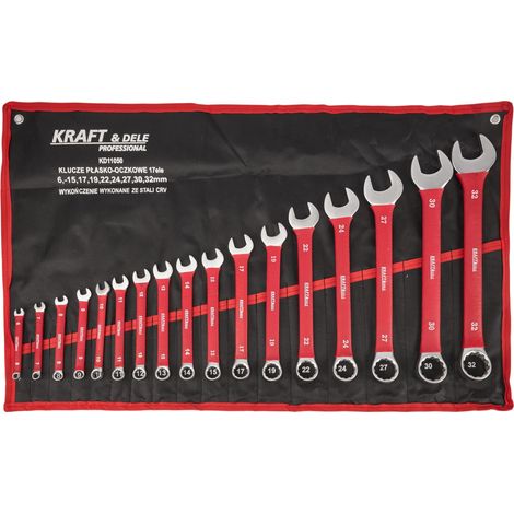 Clés mixtes CRV 17 pièces 6-32 mm KD11050 (1/5)
