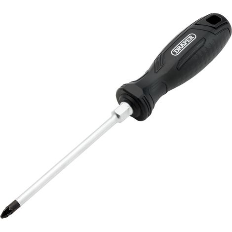 Draper PZ2X125MM Pozidriv Screwdriver with Ergonomic Hard Grip Handle
