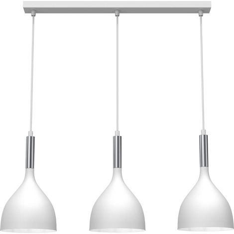 Lampada a sospensione Noak Luminex bianco/cromo 3xE27