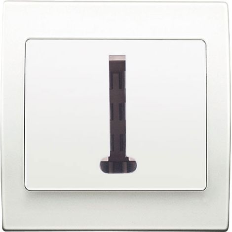 Prise Téléphone Blanc Delta Iris + Plaque basic Blanc