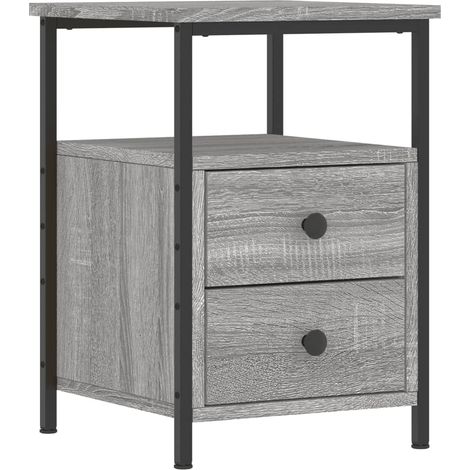 Maison Exclusive - Comodino Grigio Sonoma 34x35,5x50 cm in Legno Multistrato