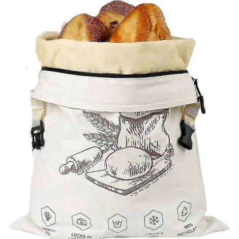 1 lot Extra grand cire abeille pain sacs fermeture éclair joint réutilisable pain rangement sacs levain Artisan Loaves (1/5)