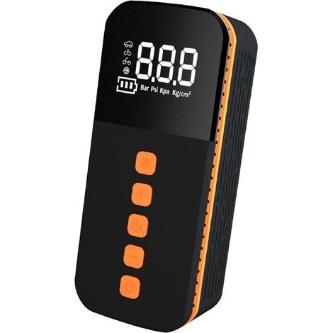 Tragbare Autoluftpumpe, 150 psi Akku-Kompressor, elektrischer Handaufbläser mit LED-Licht, Powerbank/automatischer Abschaltfunktion, 5 Aufblasmodi für Motorradreifen, v (1/5)