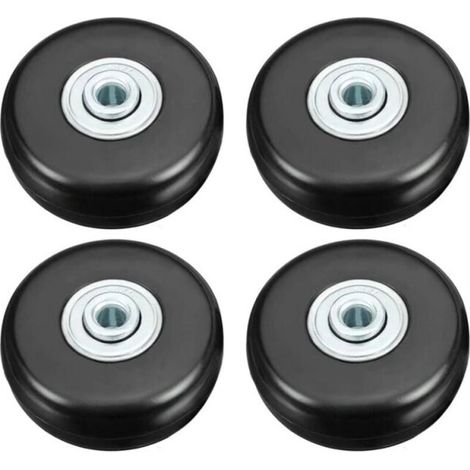 4PCS 50mm Suitcase Caster, Luggage Suitcase Repair Caster Heavy Duty Mute Rubber Universal Swivel Wheel Replacement Transport Replace Caster for Suitcase/Luggage/Backpack/Travel (1/5)