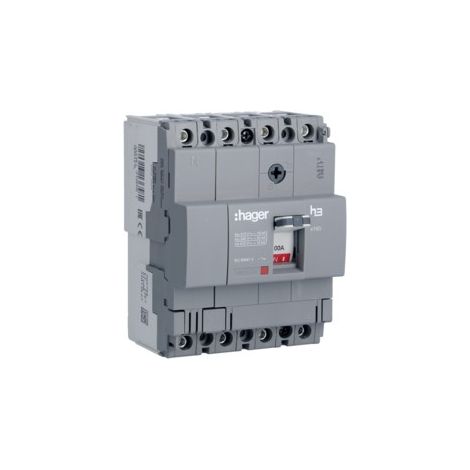 Interruttore Magnetotermico 4P 100A 18 Ka ( Hager Cod. Hda101L )