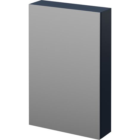 Napoli Deep Blue 500mm Wall Mounted Mirrored Cabinet (1/5)