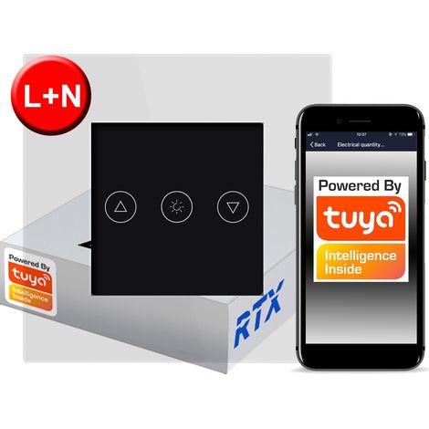 Regulador de intensidad táctil de 1 circuito con sensor ZigBee TUYA RTX SH (1/5)