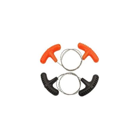 2 Pcs Scie à Fil en Acier Inoxydable, 68 cm Tronçonneuse de Poche Tube PVC Mini Extérieure Anti-Rouille Manuelle Facile à Ranger Câble Outil De Scie Kit pour l'extérieur le Camping (1/4)