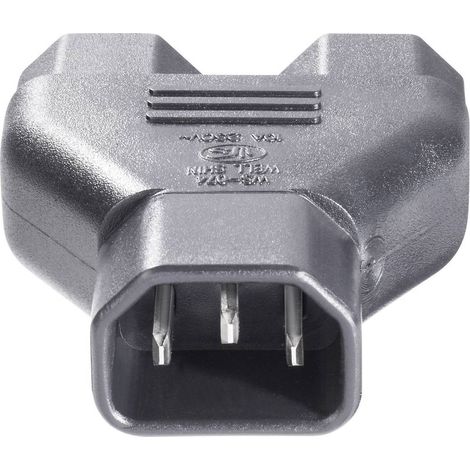 BKL Electronic 073331 Adattatore IEC Spina IEC C14 - Presa IEC C13, Presa IEC C13 Nero 1 pz. (1/2)