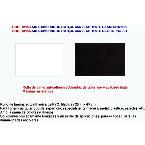 FPLUS adhesivo airon fix 0,45 cmx20 mt mate blanco 67002 , adhesivo airon fix 0,45 cmx20 mt mate blanco 67002