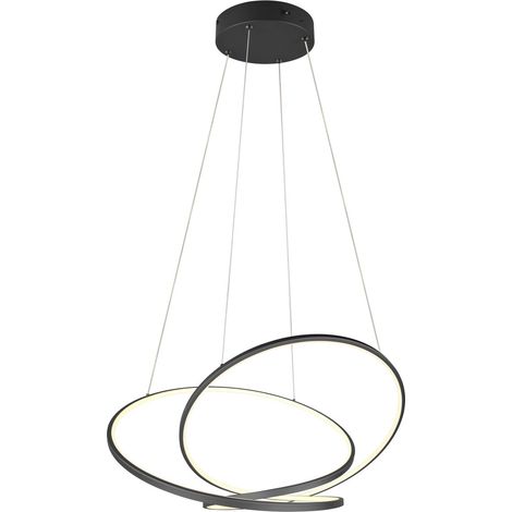 Lampada a sospensione moderna nera LED 52W CCT Darvin Trio (1/4)