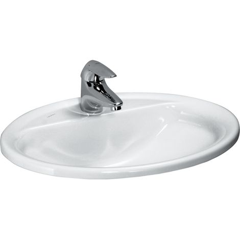Laufen Pro - Lavabo encastré, 56x44 cm, 1 trou pour robinetterie, blanc H8139510001041 (1/5)