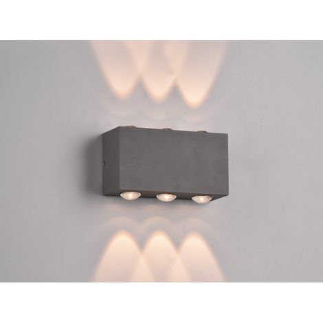 LED Außenwandleuchte CLYDE Anthrazit mit Up and Down Light, Breite 14cm (1/5)