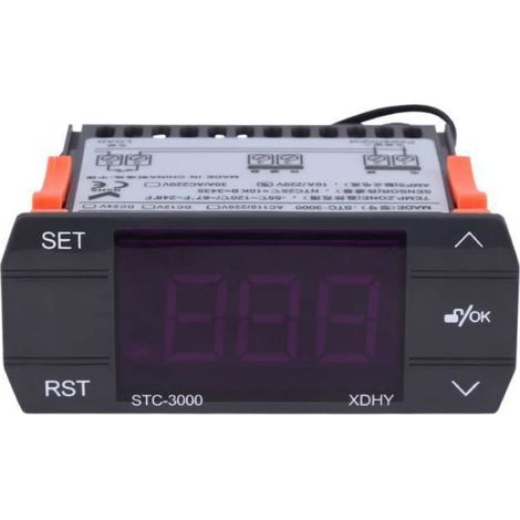 Thermostat STC-3000 - Contrôleur De Température Numérique À Capteur - 110 V À 220 V - 10 A - Pour Chauffage Et Refroidissement (1/4)