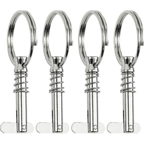 Lot de 4 goupilles de bateau à dégagement rapide en acier inoxydable 316 avec came et cordon de serrage 1/4" x 1". (1/3)