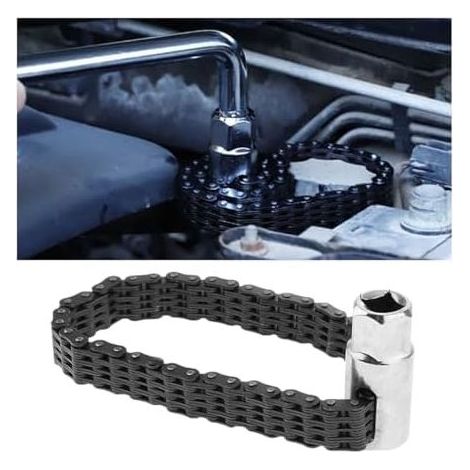 Clé à Chaîne Pour Filtre Huile - Outil Réglable de Réparation Auto Voiture Mécanique