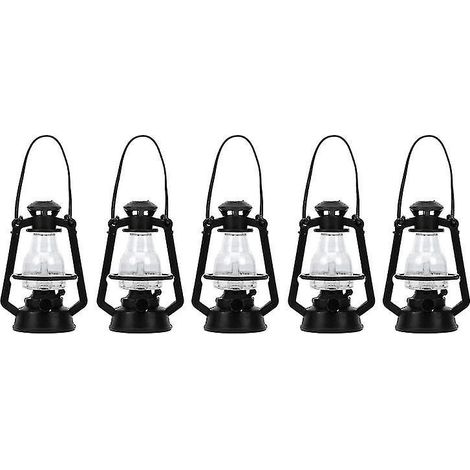 Lot de 5 lampes à pétrole miniatures