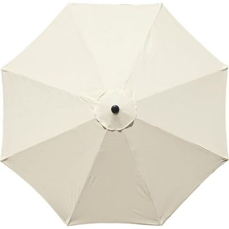 Jeffergarden Auvent de remplacement pour parasol de terrasse,3 m , 8 baleines , couverture extérieure pour jardin, cour, Beige(auvent uniquement) (1/5)