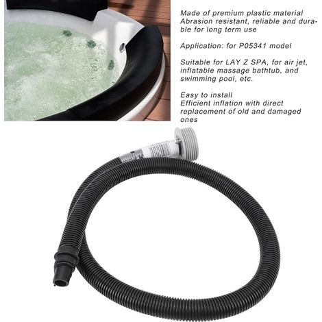Inflatable Hose for Plastic Abrasion Resistant Inflating Hose for Lay Z Spa P05341 with Swimming Pool, Spa, Massage Bath Inflatable (1/3)