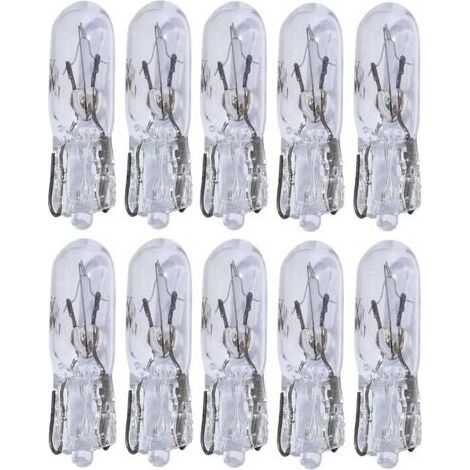 Lot de 10 ampoules T5 12V 1.2W pour tableau de bord (1/3)