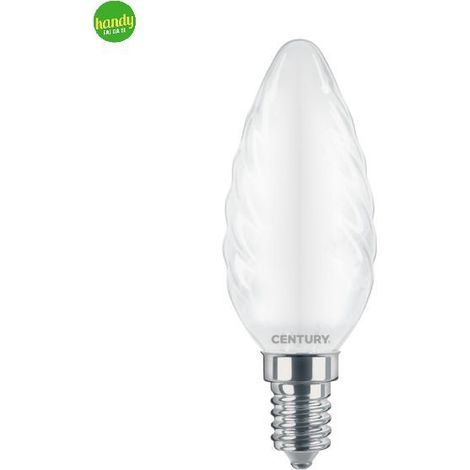Lampada a filamento Century Incanto Saten Tortiglione 6W E14 6500K