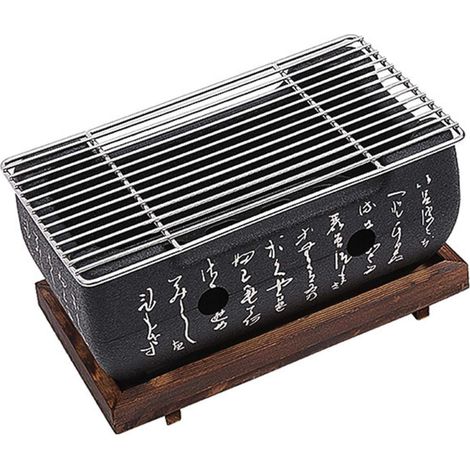 Mini barbecue de table japonais, réchaud de cuisine portable pour intérieur et extérieur, pour Yakiniku, Robata, Yakitori, Takoyaki et barbecue (taille : 24 x 12,5 cm), 24x12.5cm (1/5)