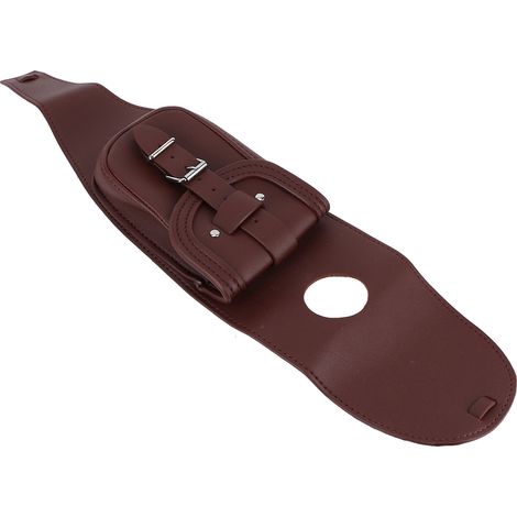 Motorrad-Tankabdeckung aus PU-Leder mit Polsterung und Tasche, braun (1/5)