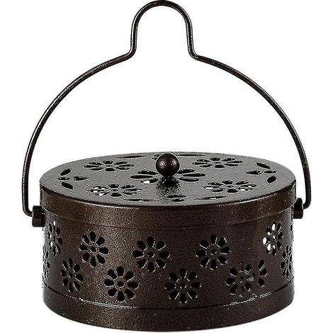Tragbarer, spiralförmiger Retro-Halter für Mückenschutzmittel, Räucherstäbchenhalter für Mückenschutzmittel für Zuhause und Camping (Bronze)