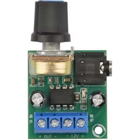 1 module amplificateur audio mono LM386 10 W, entrée jack 3,5 mm, alimentation CC 3-12 V, contrôle du volume, volume réglable. (1/5)
