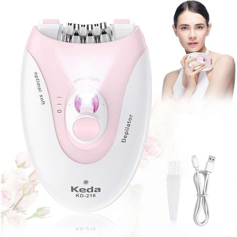 Épilateur pour femmes, 2 vitesses, 36 pincettes, épilateur facial, épilateur à glissement doux pour femmes, épilateur pour le visage ( ) (1/2)