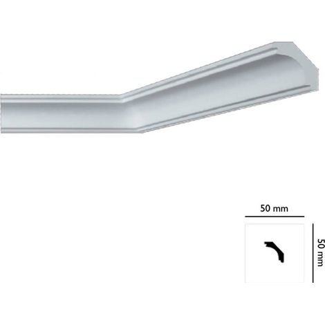 CORNICE DECORATIVA PER SOFFITTO mod. I707 - mm. 50 x 50 x 2 mt