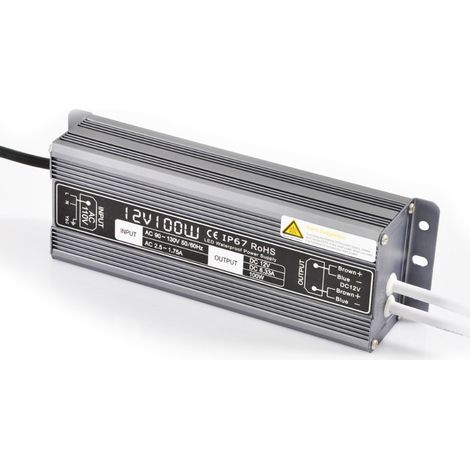 Alimentation étanche 12 V/100 Watt pour ruban LED